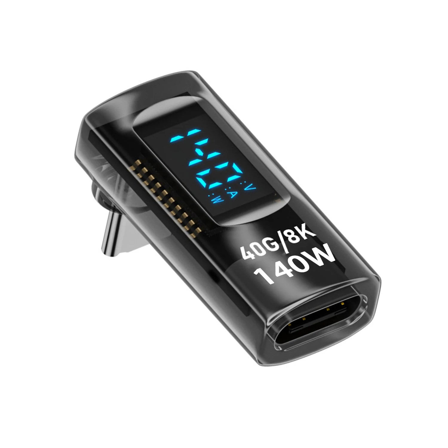 Digital Display USB Type C Stereo Connector, 40Gbps Right Angle Adapters, For iPhone 16 Pro Max Data Transfer