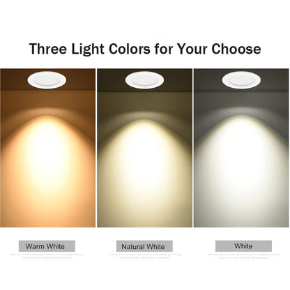 IP65 Waterproof LED Recessed Ceiling Light – Round Downlight, Spot Light for Sauna, Steam Bath, Kitchen Bathroom
