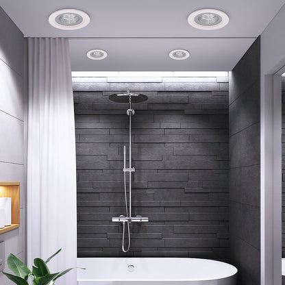 IP65 Waterproof LED Recessed Ceiling Light – Round Downlight, Spot Light for Sauna, Steam Bath, Kitchen Bathroom