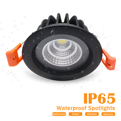 IP65 Waterproof LED Recessed Ceiling Light – Round Downlight, Spot Light for Sauna, Steam Bath, Kitchen Bathroom