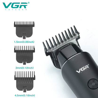 VGR Hair Trimmer Professional Electric Trimmers Cordless Hair Clipper Rechargeable LED Display For  5