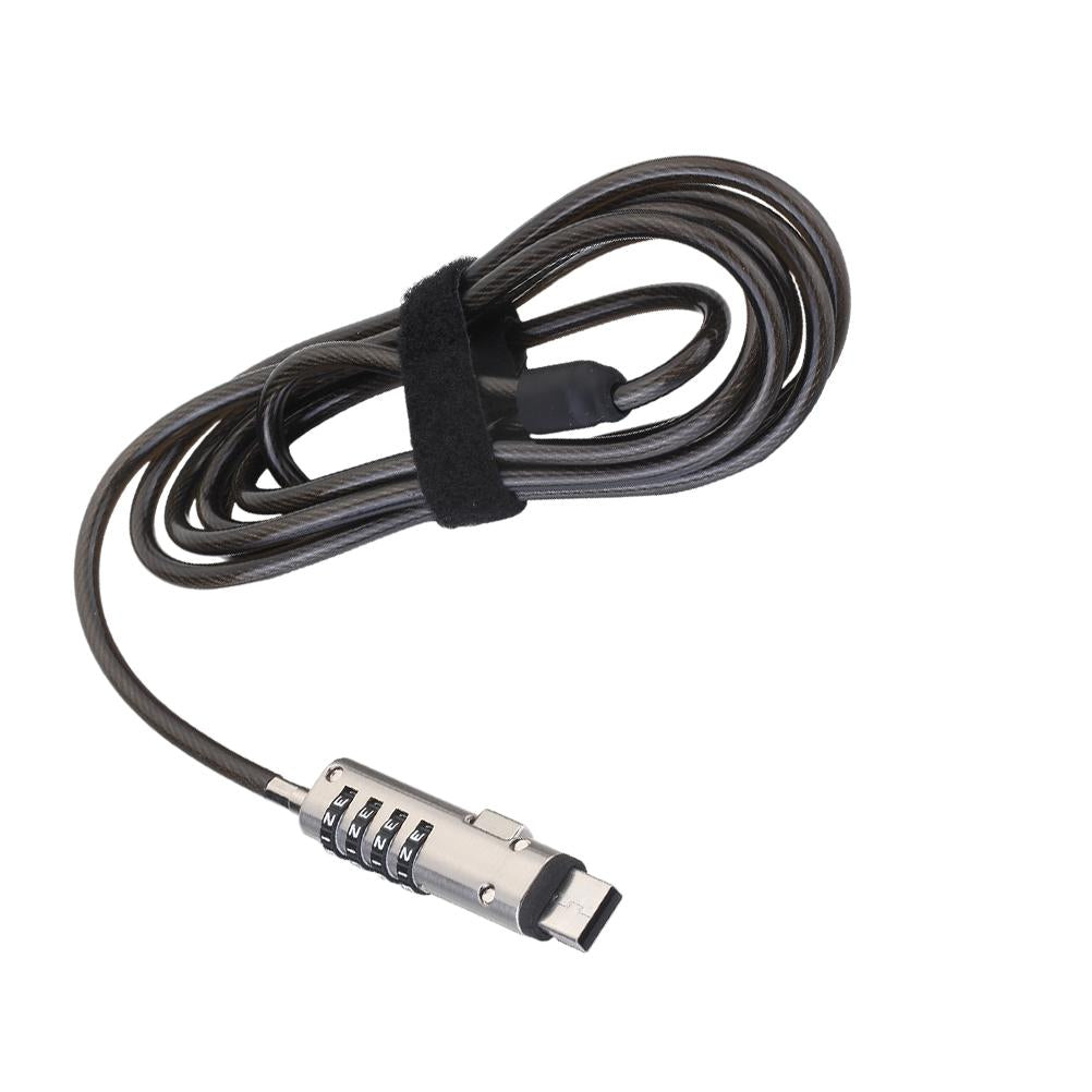 Laptop USB Lock Computer Security, Anti Theft Device Notebook Cable Lock with Sponge Patch, Flexible Numeric Password