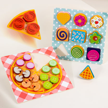 Children Simulation Food, Kitchen Toy Pizza Cookies, Pretend Play Jigsaw Puzzle, Learning Toys, Game Educational Gift