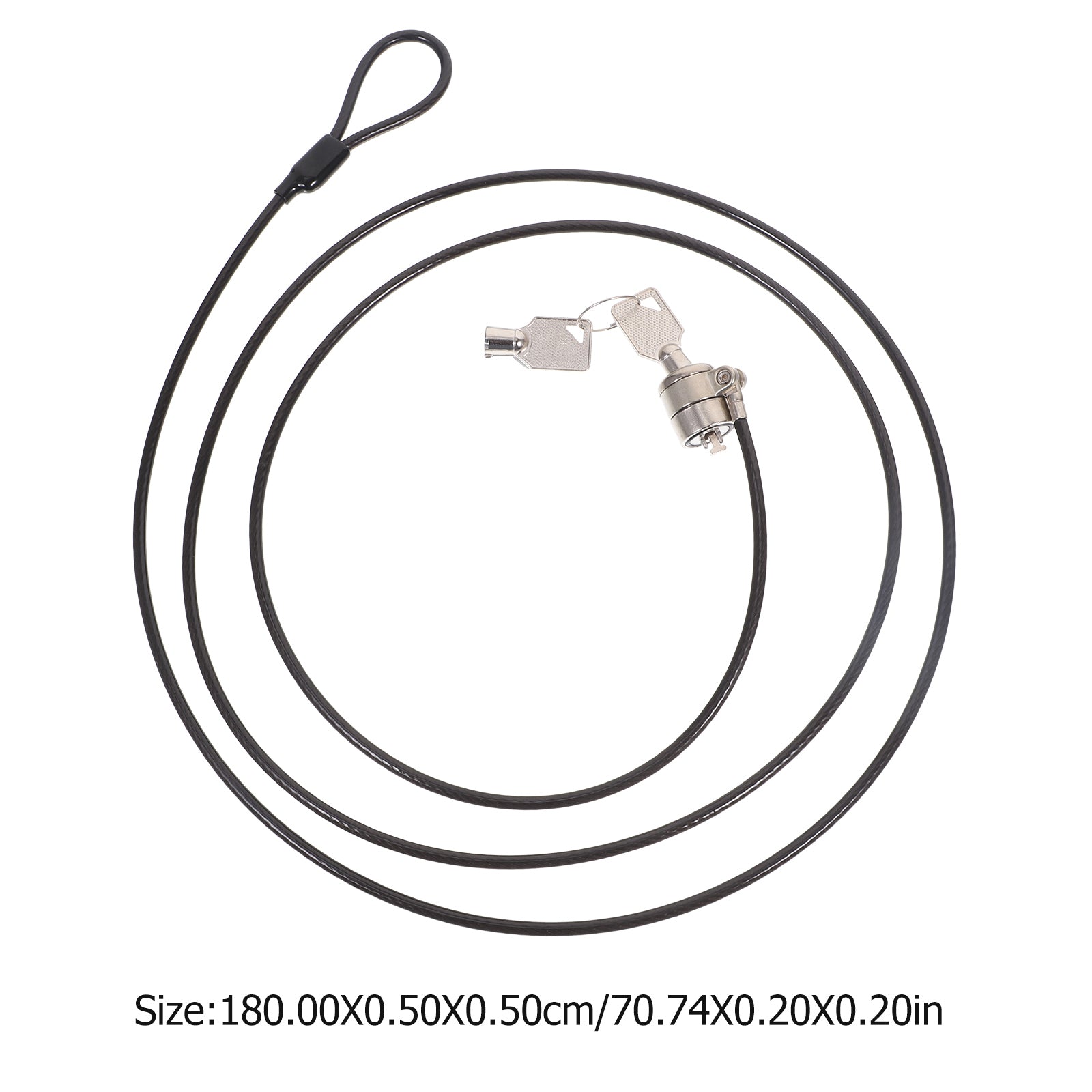 Universal Notebook Security Cable Lock, Clamp Style Keyed Anti-Theft, 360 Degree Rotatable Laptop Protection