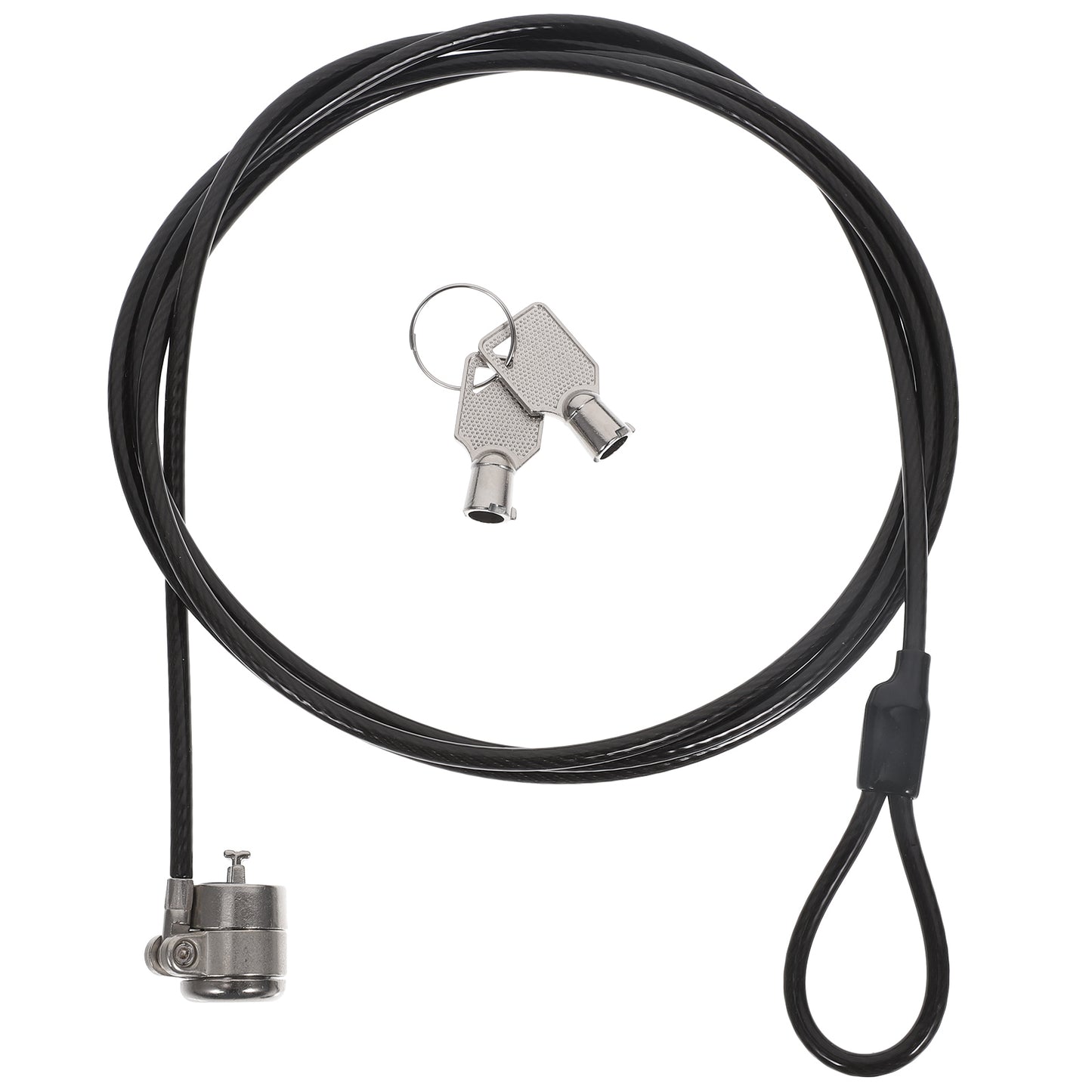 Universal Notebook Security Cable Lock, Clamp Style Keyed Anti-Theft, 360 Degree Rotatable Laptop Protection