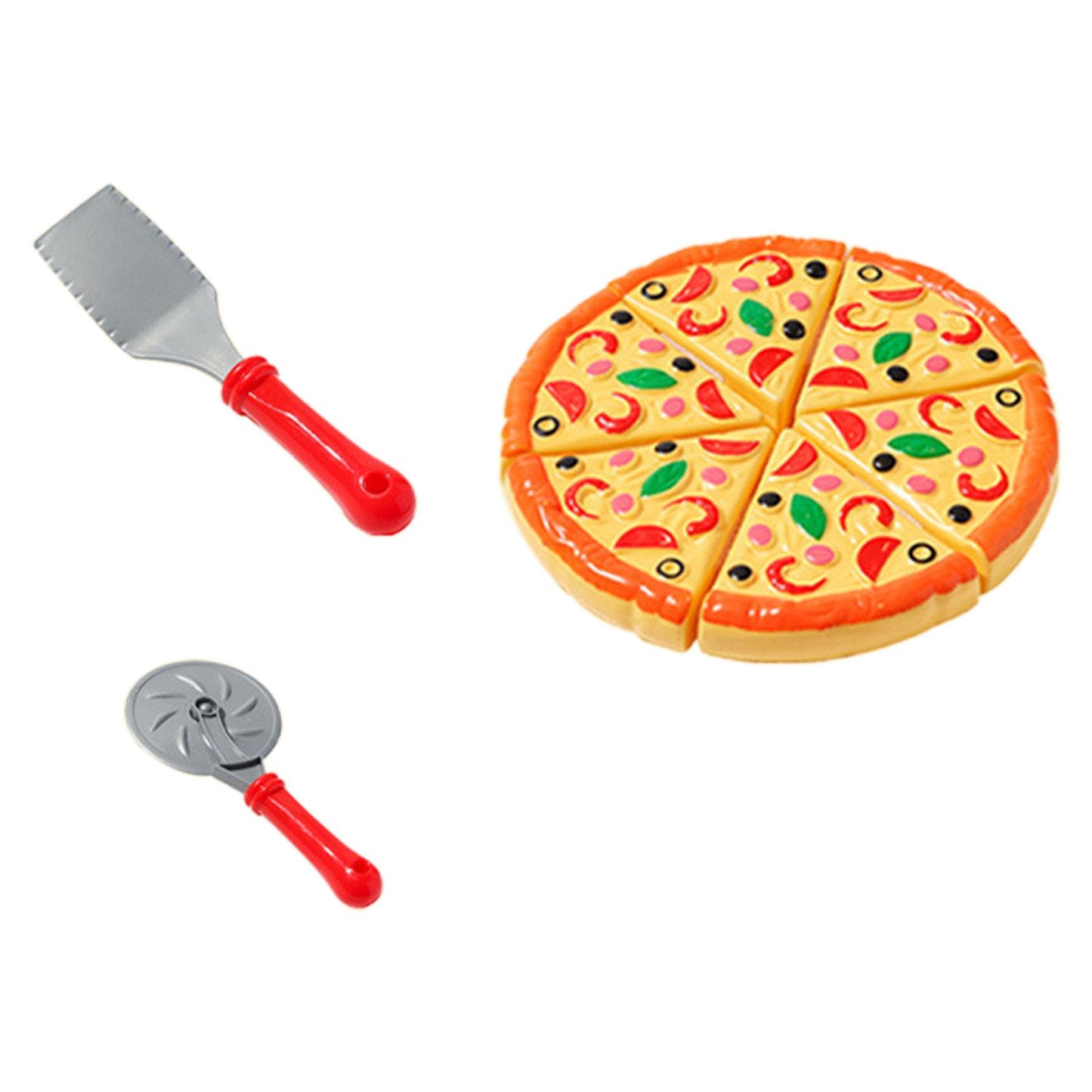 Kids Pizza Cutting Toy, Pretend Play Food Cooking, Child Toy Kitchen, Simulation Plastic Pizza Dinette, Kitchen Toys