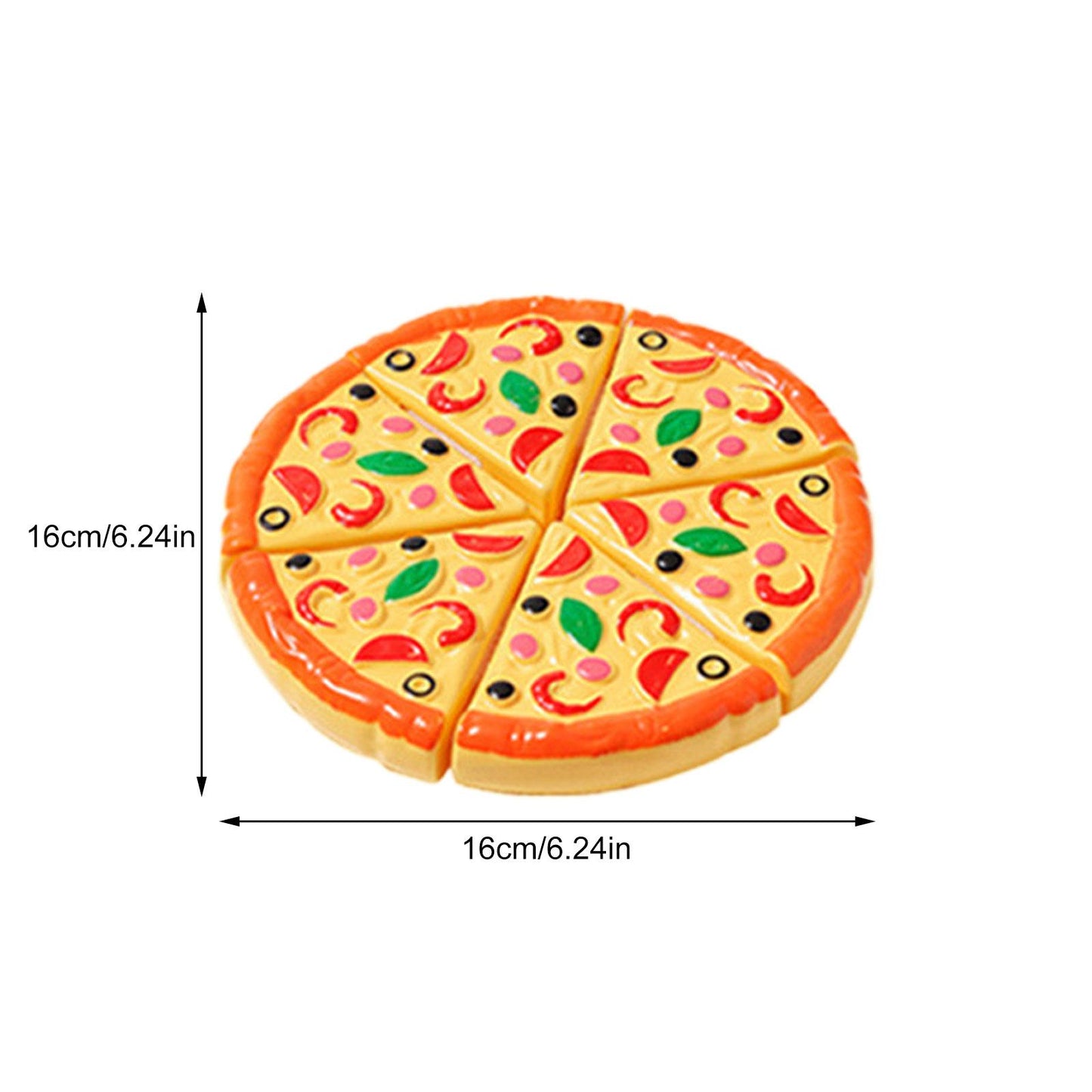 Kids Pizza Cutting Toy, Pretend Play Food Cooking, Child Toy Kitchen, Simulation Plastic Pizza Dinette, Kitchen Toys