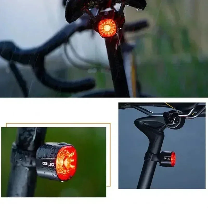 Smart Brake Bicycle Rear Light Auto OnOff Stop Signal  Road Bike LED Taillight TypeC Charge MTB Cyc 3