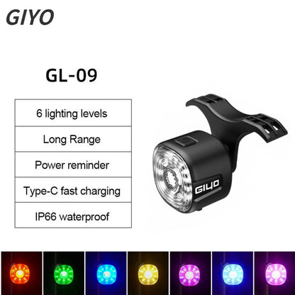 Smart Brake Bicycle Rear Light Auto OnOff Stop Signal  Road Bike LED Taillight TypeC Charge MTB Cyc 6