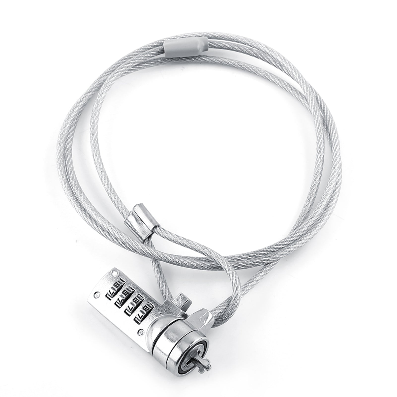 Notebook PC Security Lock Cable, 4 Digit Combination, Theft Deterrent Laptop Lock Chain, Easy Install
