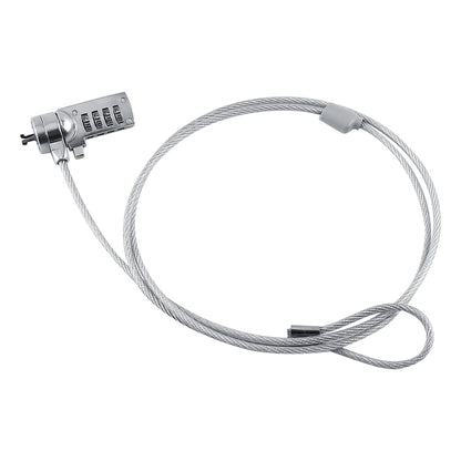 Notebook PC Security Lock Cable, 4 Digit Combination, Theft Deterrent Laptop Lock Chain, Easy Install
