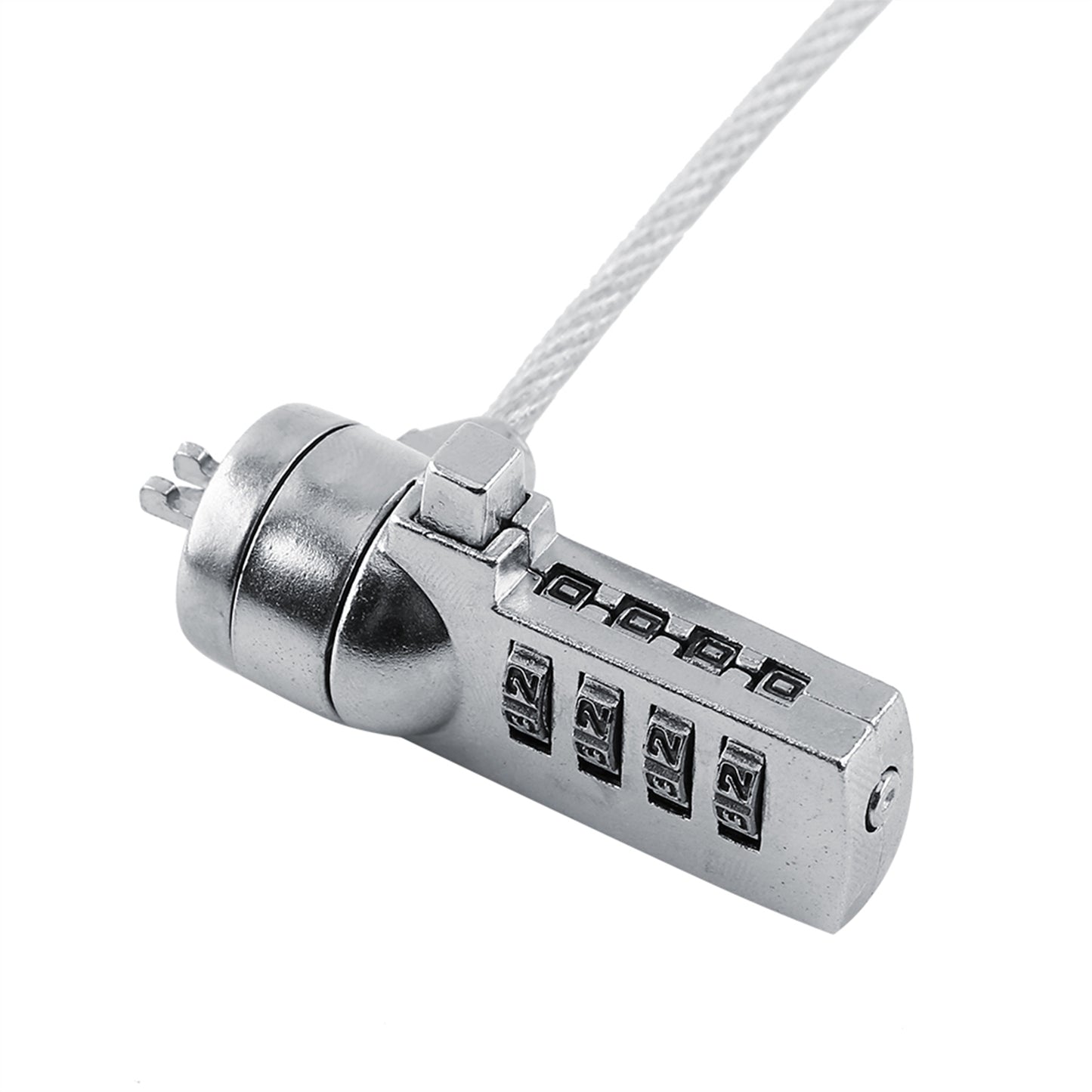 Notebook PC Security Lock Cable, 4 Digit Combination, Theft Deterrent Laptop Lock Chain, Easy Install