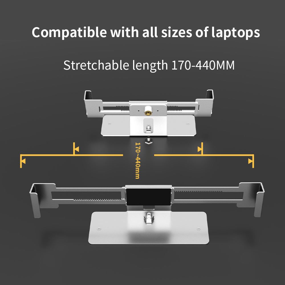 Anti Theft Aluminum Laptop Stand, Security Lock with Key, 13-19 inch Display Holder, Laptop Tablet Bracket