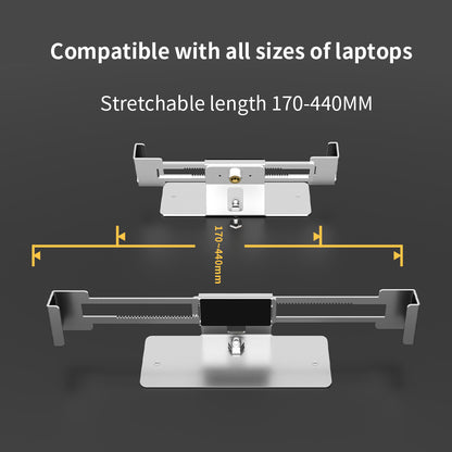 Anti Theft Aluminum Laptop Stand, Security Lock with Key, 13-19 inch Display Holder, Laptop Tablet Bracket