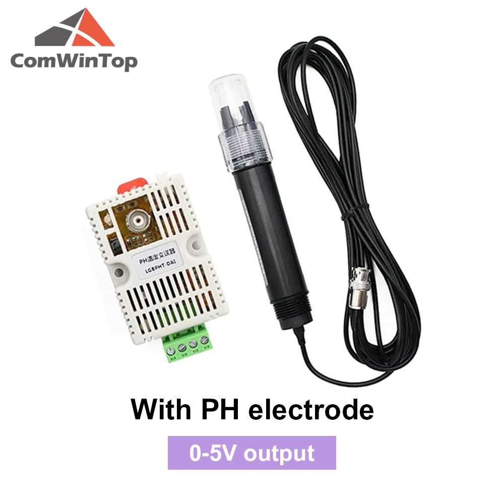 Professional Water PH and Temperature Sensor Transmitter Module with 0-5V/0-10V, 20mA/RS485 Output for Precise Detection