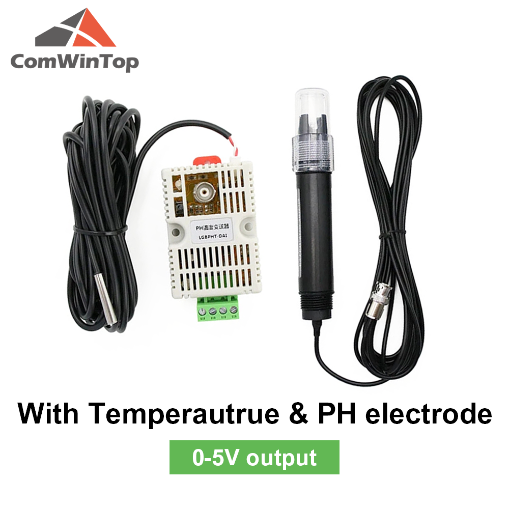 Professional Water PH and Temperature Sensor Transmitter Module with 0-5V/0-10V, 20mA/RS485 Output for Precise Detection