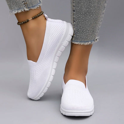 Women Breathable Lightweight Casual Sports Shoes Non Slip Flat Sneakers 5