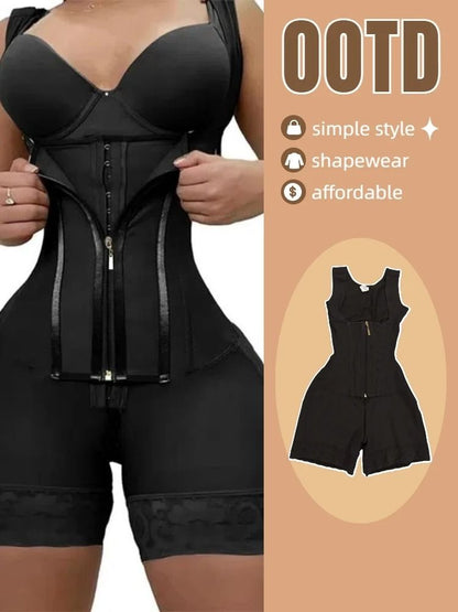 Women Lace Trimmed Shapewear Bodysuit With Tummy Control And Adjustable Straps 2