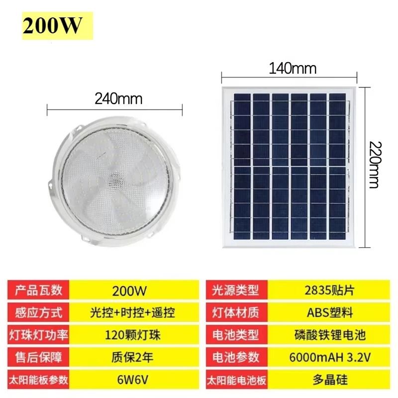 Solar Powered Ceiling Light With Remote Control For Outdoor And Indoor Use 9