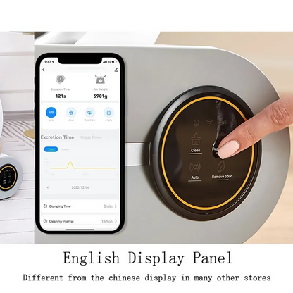 Smart Automatic Self Cleaning Cat Litter Box, Fully Enclosed Pet Toilet Litter Tray with Deodorizer, APP Remote Control