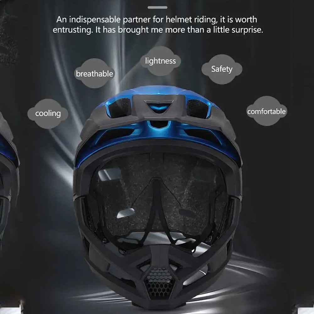 Full Face MTB Bicycle Helmet For Men Motorcycle Adult Detachable Mountain Bike Offroad MBX BMX Head 4