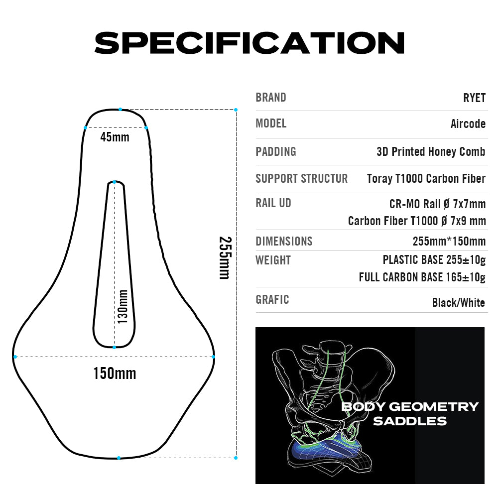 3D Printed Bicycle Saddle Ultralight Carbon Fiber HollowOut Design For MTB Gravel Road Bike Comfort 5