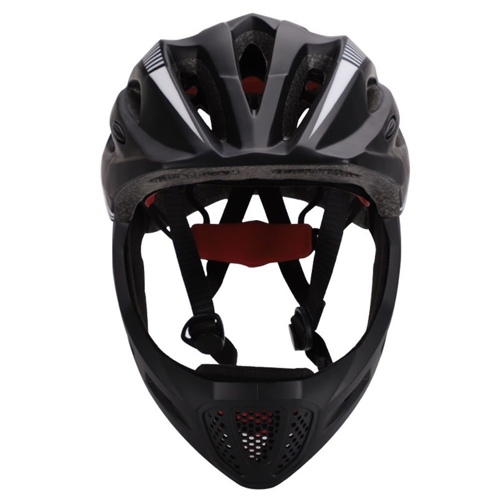 Kids Full Covered LED Bike Helmet, MTB Balance Bike Sports Safety, Downhill Scooter BMX Child Protective Gear