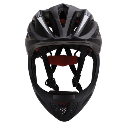 Kids Full Covered LED Bike Helmet, MTB Balance Bike Sports Safety, Downhill Scooter BMX Child Protective Gear