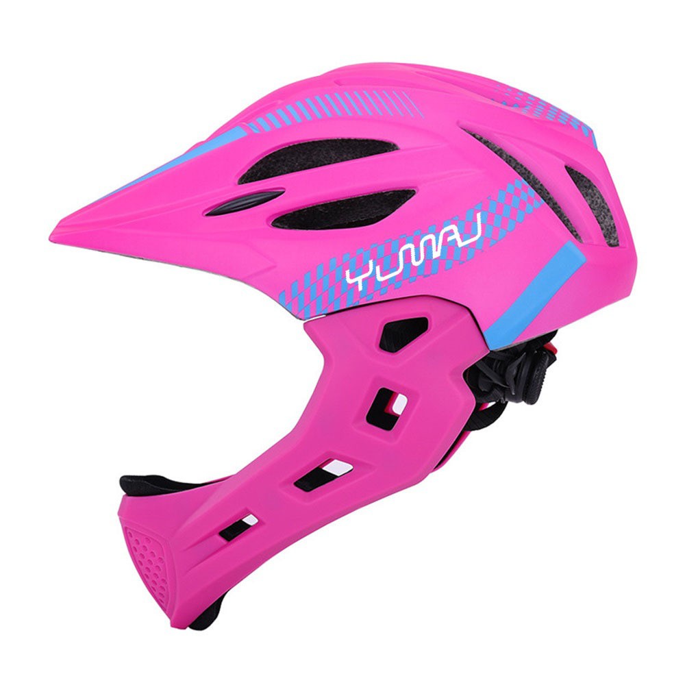 Kids Full Covered LED Bike Helmet, MTB Balance Bike Sports Safety, Downhill Scooter BMX Child Protective Gear