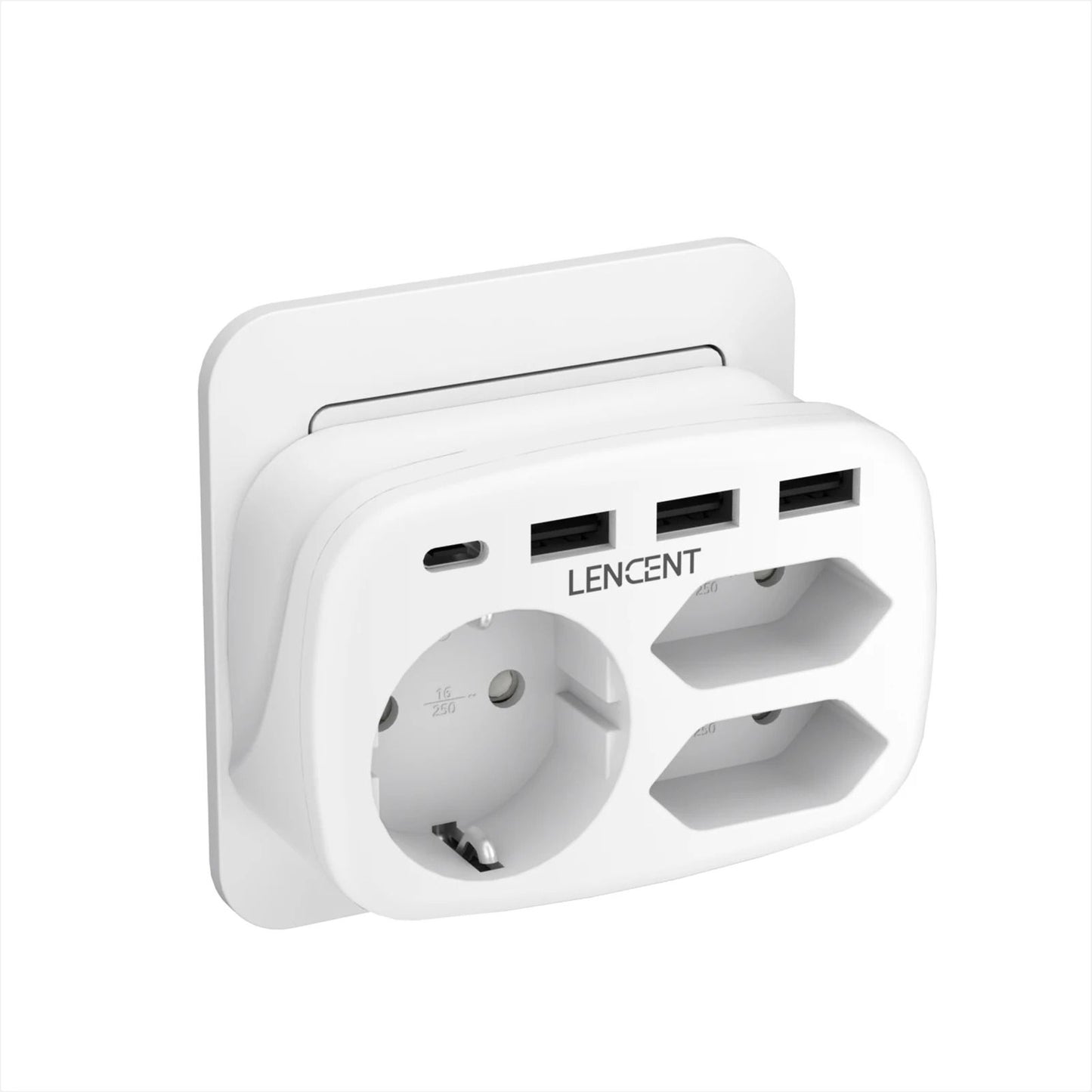 Compact EU Power Cube With AC Outlets USB And Type C Charging 10