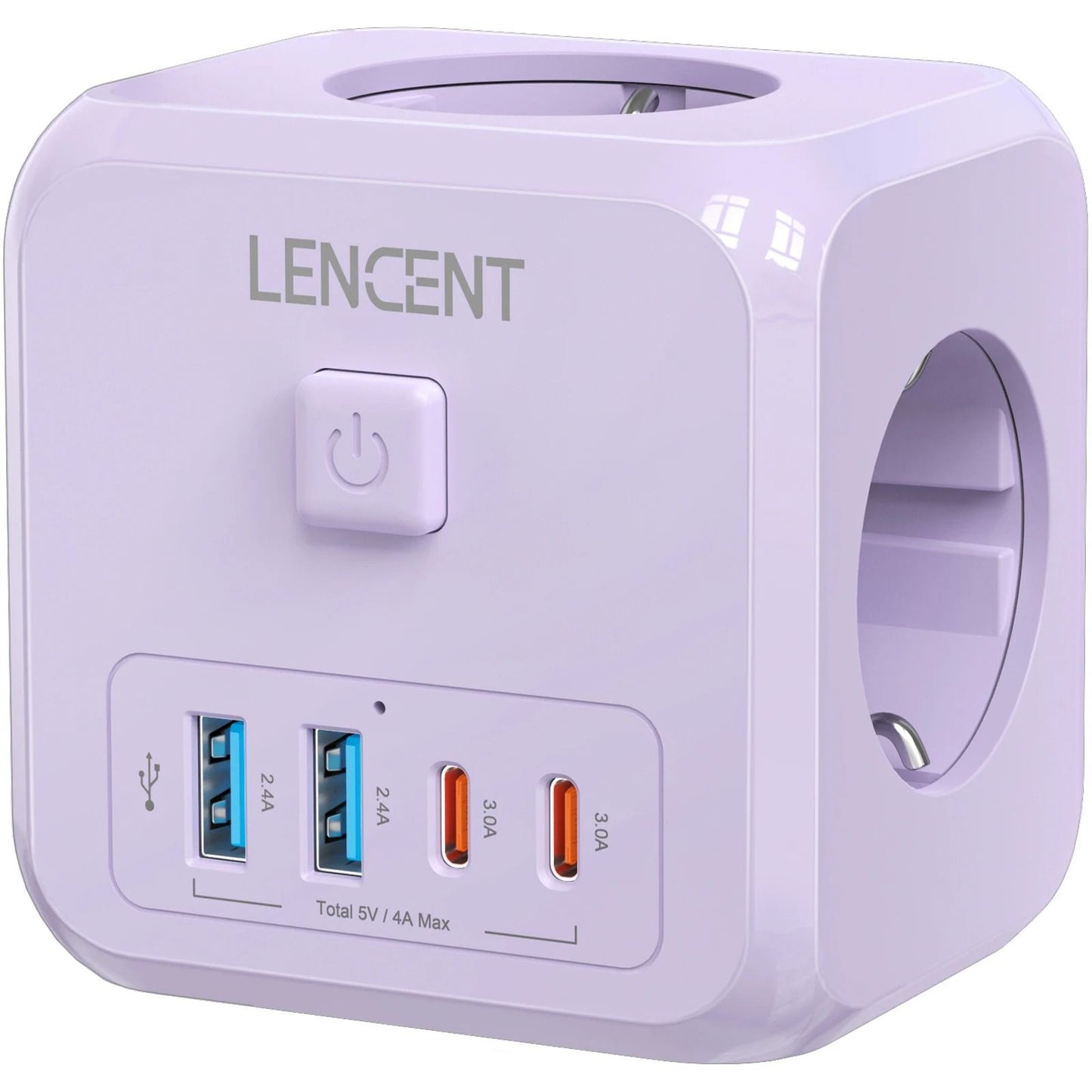 Compact EU Power Cube With AC Outlets USB And Type C Charging 12