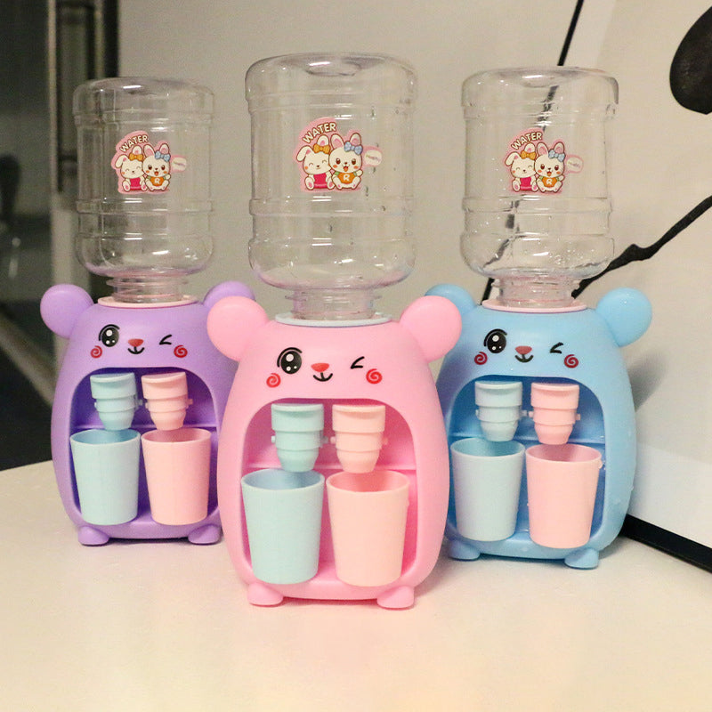 Cartoon Kitchen Toy, Mini Water Dispenser, Kids Gift Cute, Water Drinking Fountain Simulation, Milk Juice Play House