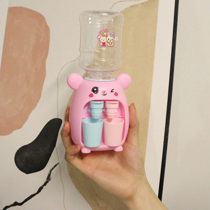 Cartoon Kitchen Toy, Mini Water Dispenser, Kids Gift Cute, Water Drinking Fountain Simulation, Milk Juice Play House