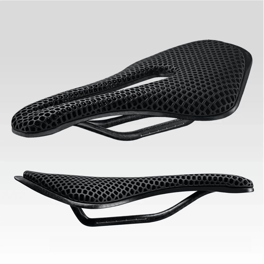 3D Printed Bicycle Saddle, Ultralight Carbon Fiber Hollow-Out Design for MTB Gravel Road Bike, Comfortable & Breathable