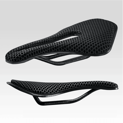 3D Printed Bicycle Saddle, Ultralight Carbon Fiber Hollow-Out Design for MTB Gravel Road Bike, Comfortable & Breathable