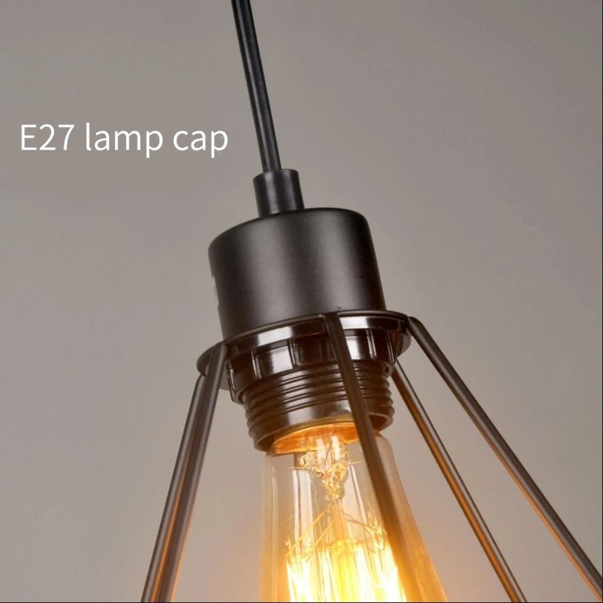 Nordic Iron Pendant Light For Restaurant Bar And Attic Decor 2