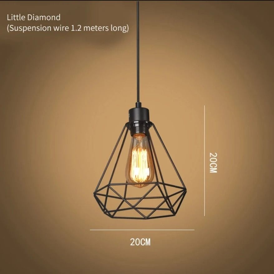 Nordic Iron Pendant Light For Restaurant Bar And Attic Decor 3