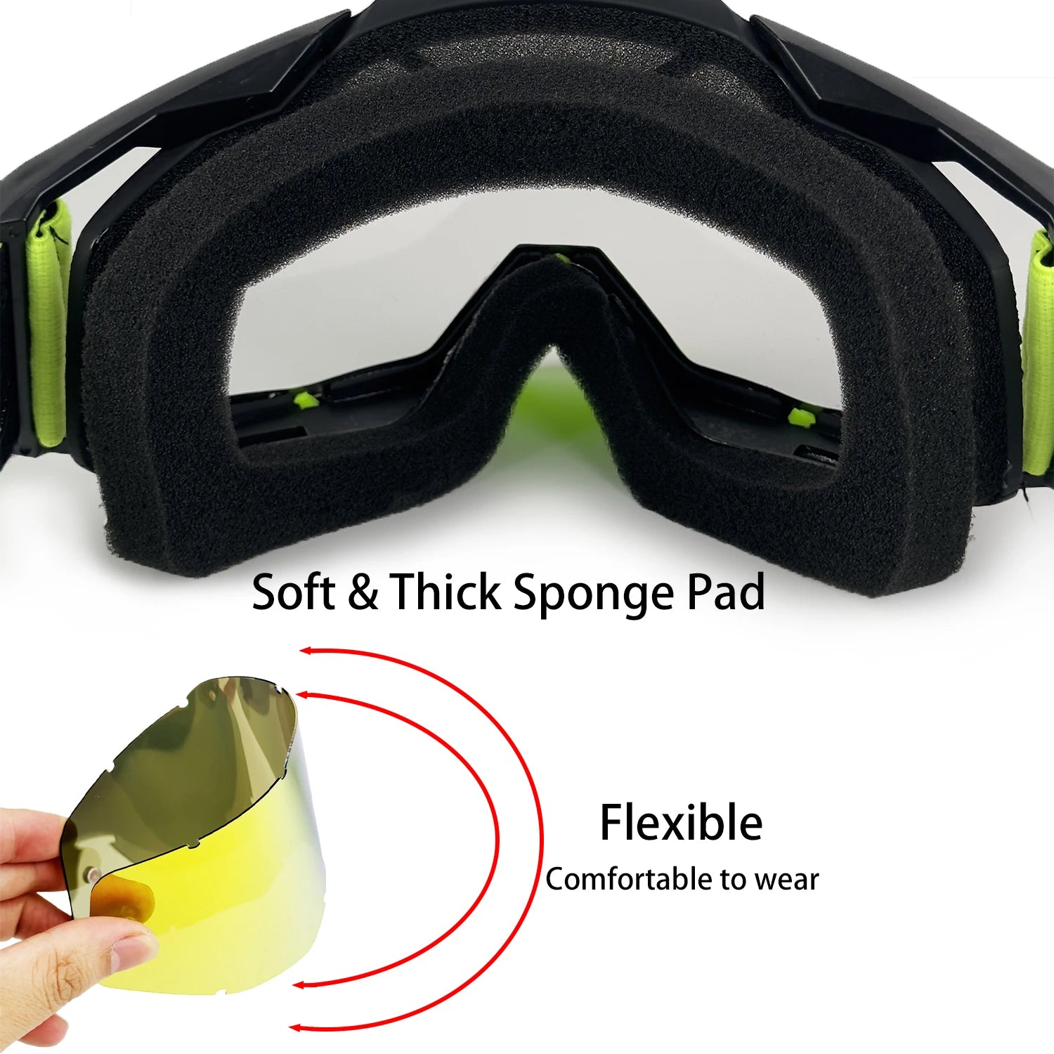Ultimate Windproof Protection Motorcycle Sunglasses For Men With Tearoff Film Motocross Skiing Cycl 2