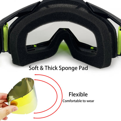 Ultimate Windproof Protection Motorcycle Sunglasses For Men With Tearoff Film Motocross Skiing Cycl 2