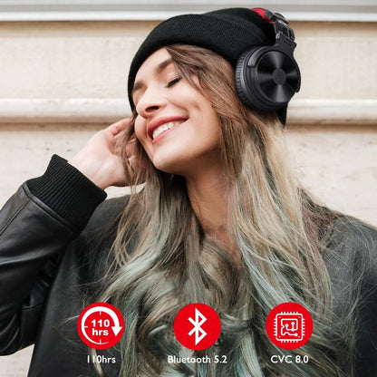 Wireless Bluetooth Headset with Wired Gaming Mode and Microphone