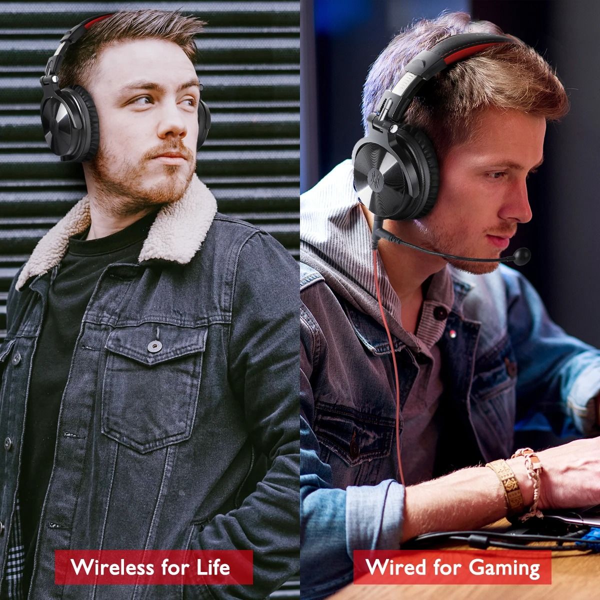 Wireless Bluetooth Headset With Wired Gaming Mode And Microphone 2