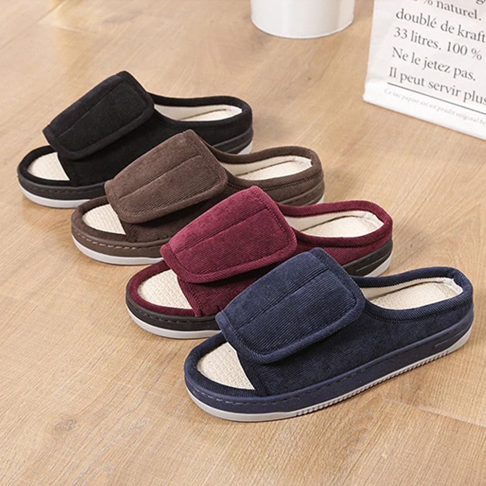 Men And Women Diabetic Slippers Adjustable Swollen Feet Slippers With Open Toe And Rubber Sole 3
