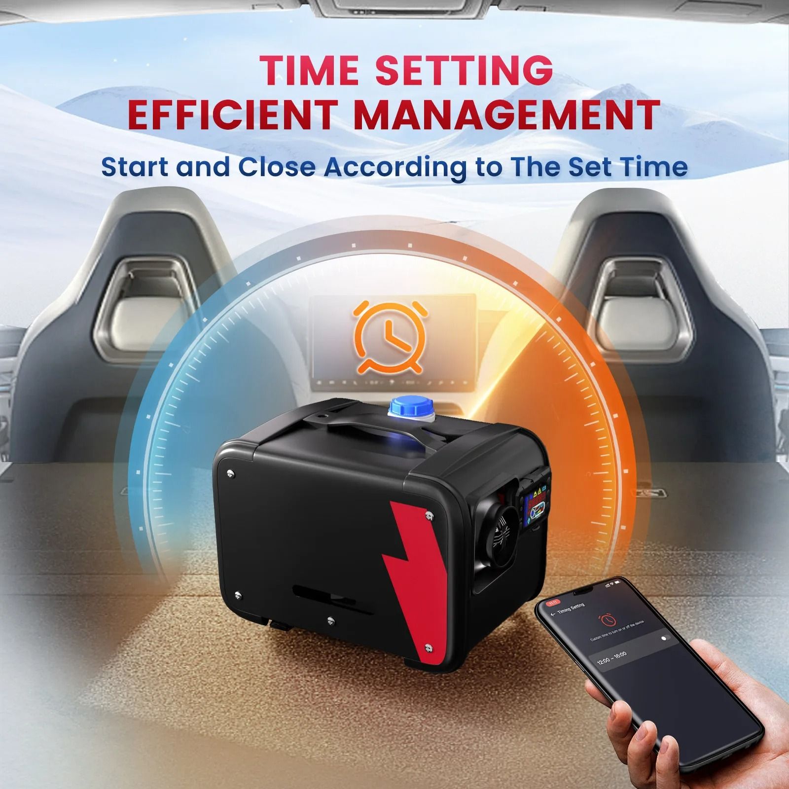 Portable Diesel Air Heater With Bluetooth Remote And LCD Monitor 1