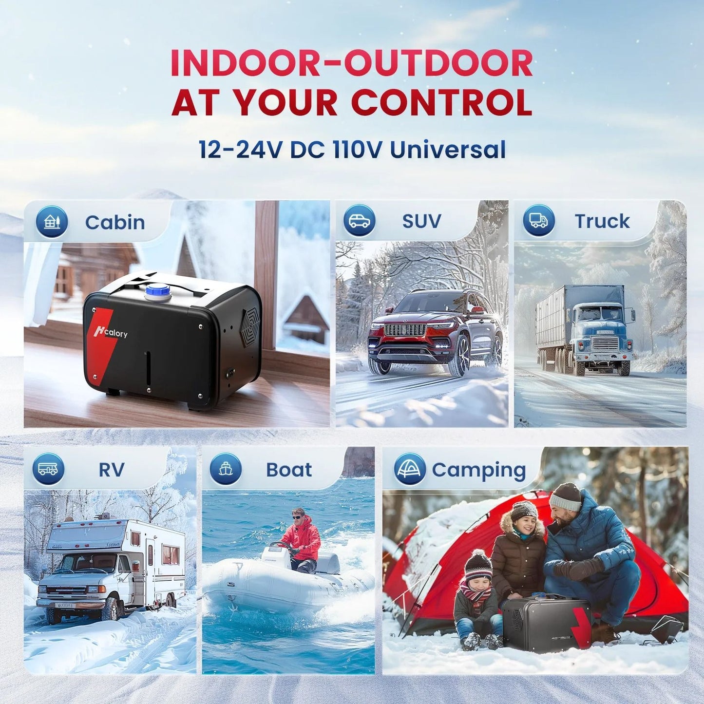 Portable Diesel Air Heater With Bluetooth Remote And LCD Monitor 5