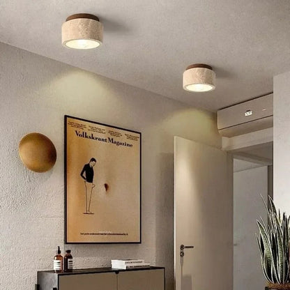 Modern Travertine Ceiling Lamp