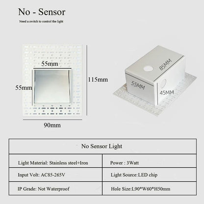 Embedded LED Step Light With Motion Detection 9