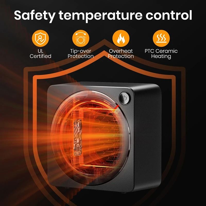 Compact Ceramic Space Heater For Fast Indoor Heating 5