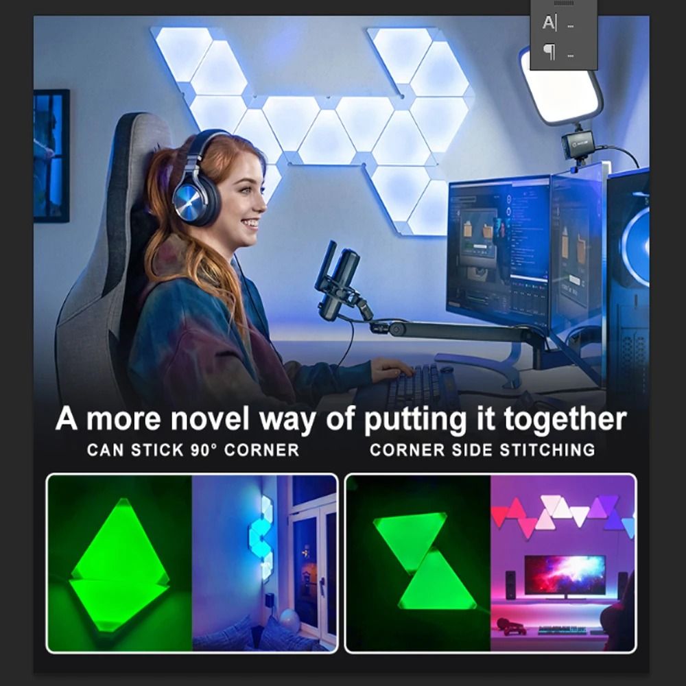 Smart RGB Color Mood Triangle Wall Light 4
