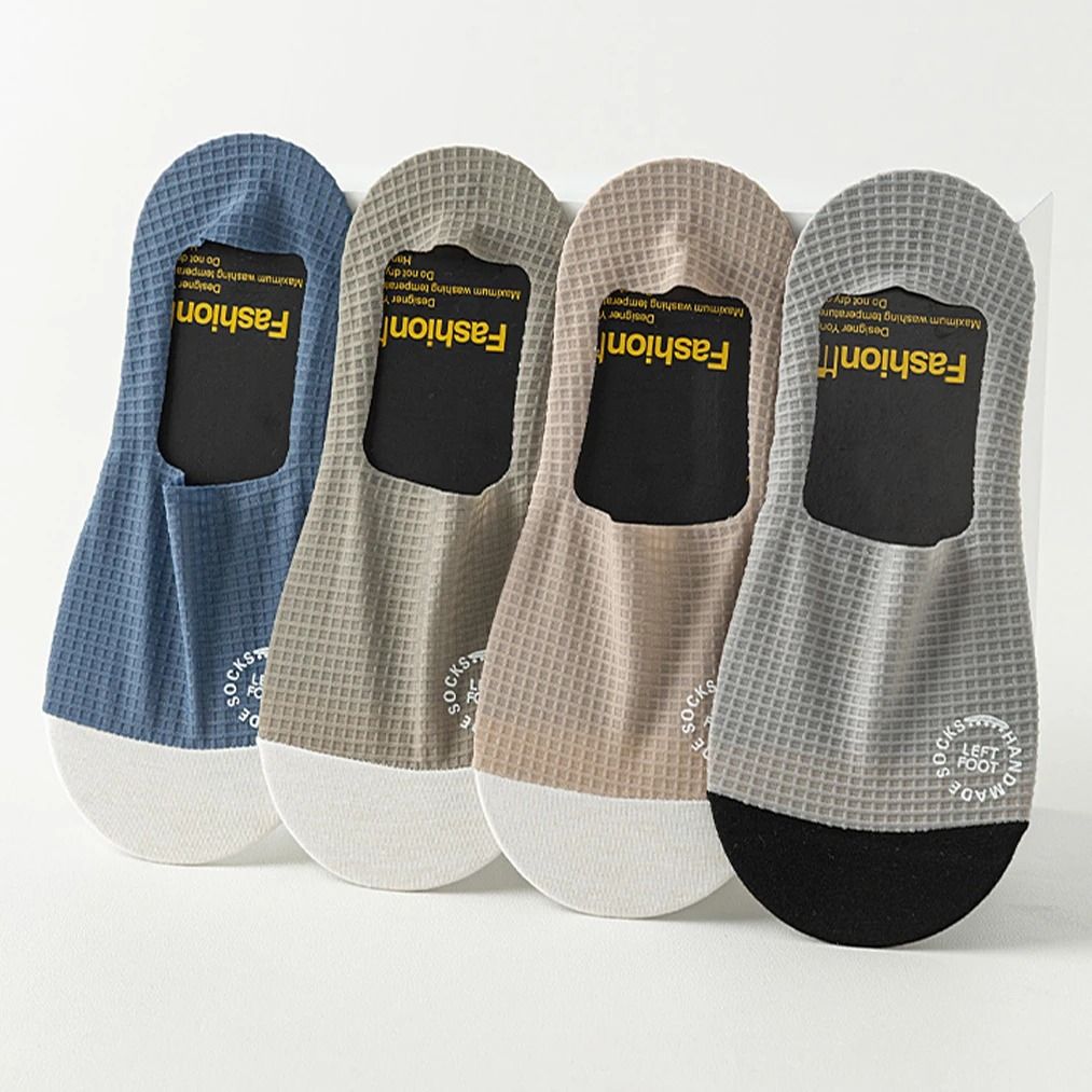 Mens Invisible Socks Breathable Mesh Boat Socks 3 Pairs 5