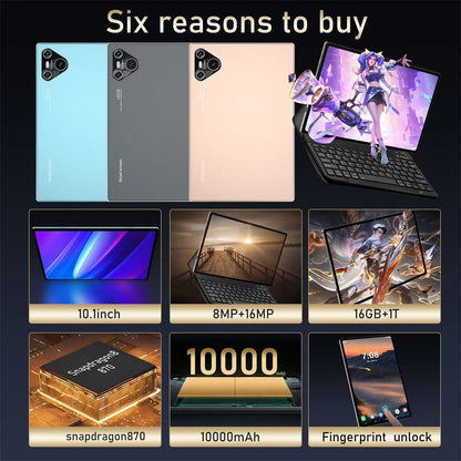 Pro Tablet 10 Inch Android 4K Dual SIM With Keyboard Option 2